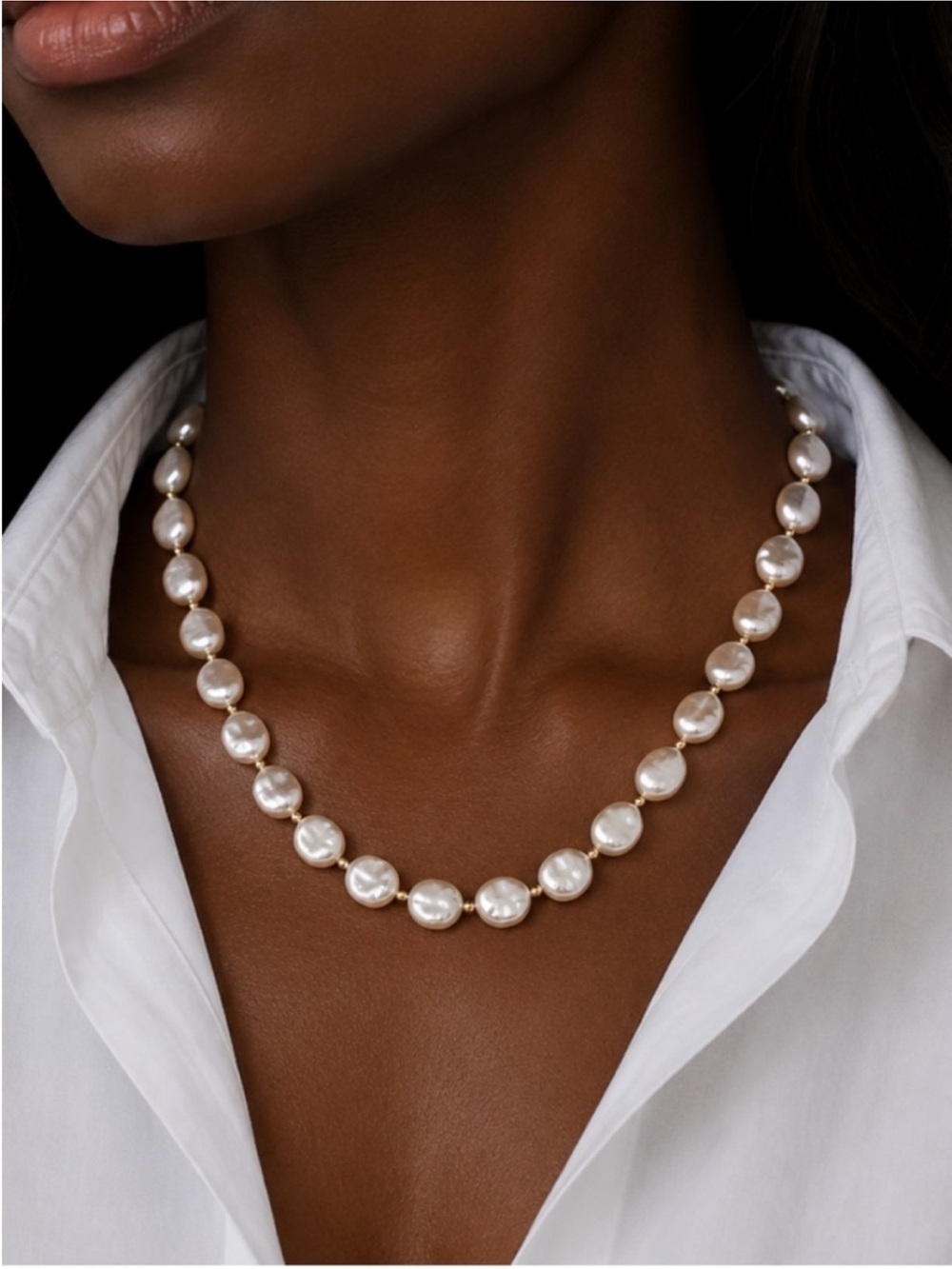New! Coastal Traditional Pearl Bead Necklace NWOT 2012